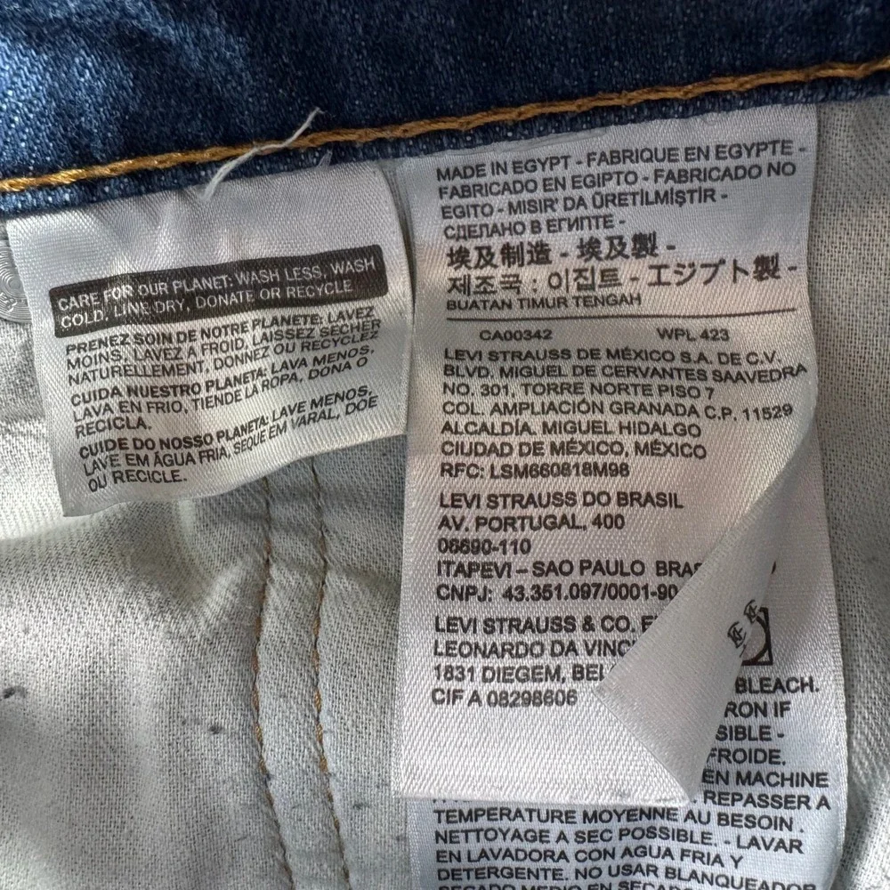 Levi's 541 Jeans Men's 38x32 Athletic Fit Stretch Blue Denim Whiskered